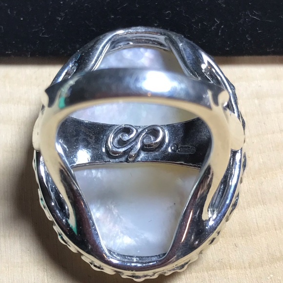 COPY - COPY - Beautiful Carolyn Pollack Mother of Pearl Ring Price is FIRM - Picture 2 of 4